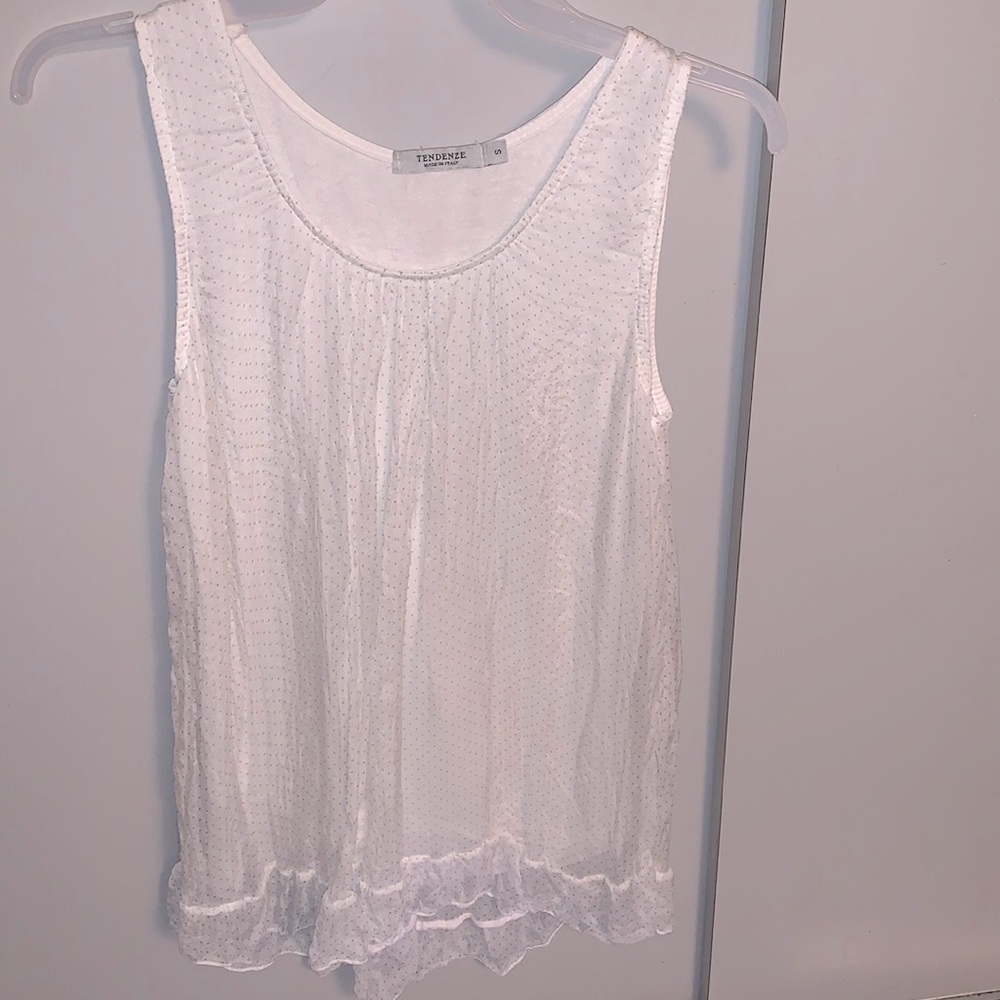 White 2 layered tank / blouse